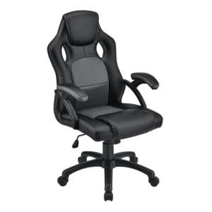 Juskys Racing Schreibtischstuhl Montreal ergonomisch Bürostuhl PC Gaming Stuhl – grau