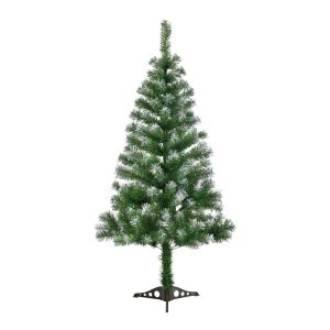 Juskys Weihnachtsbaum 150 cm künstlich mit Schnee & Ständer – Tannenbaum Innen – Weihnachtsdeko