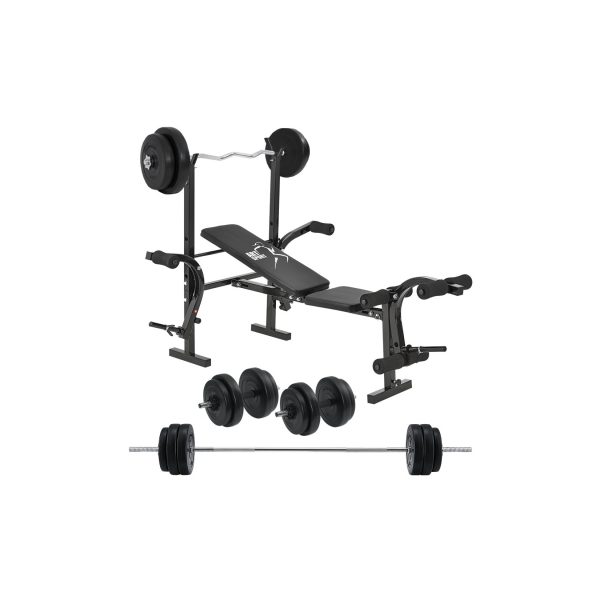 ArtSport Multifunktion Hantelbank Set ProfiGym 1000 & 3in1 Hantelset mit 60 kg Gewichten