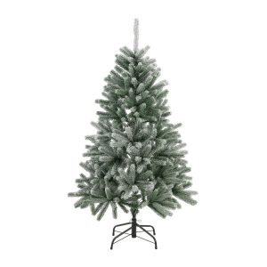 Juskys Weihnachtsbaum Talvi 140 cm hoch –Tannenbaum aus Kunststoff mit Kunstschnee & Metallständer