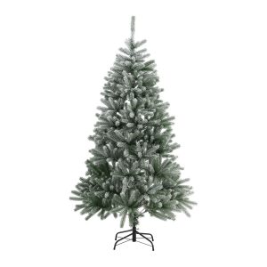 Juskys Weihnachtsbaum Talvi 180 cm hoch –Tannenbaum aus Kunststoff mit Kunstschnee & Metallständer