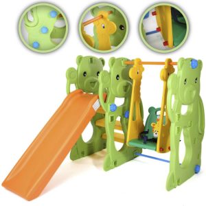 Baby Vivo Spielplatzschaukel / Spielgerüst mit Rutsche für Indoor Outdoor - Jungle