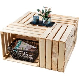 GrandBox Holz-Kiste 50x40x30 cm natur Wein-Kiste Deko-Kiste Vintage... 4er Set