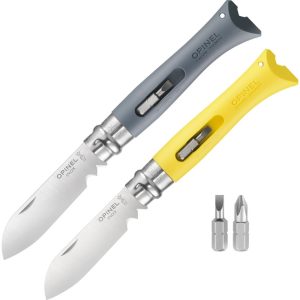 OPINEL Arbeitsmesser No 9 DIY - Carbon Klappmesser Taschenmesser Einhandmesser Farbe: gelb