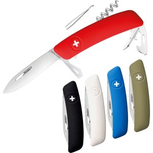 SWIZA Schweizer Messer D03 - 5 Farben Taschenmesser Klappmesser 11 Funktionen Farbe: Rot