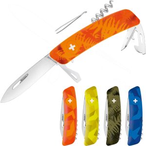 SWIZA Schweizer Messer C03 – 5 Farben Taschenmesser Klappmesser 11 Funktionen Farbe: Camo Khaki