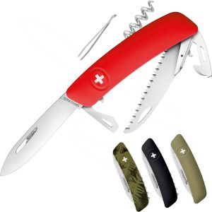 SWIZA Schweizer Messer D05/C05 Taschenmesser 4 Farben Klappmesser 12 Funktionen Farbe: Silva