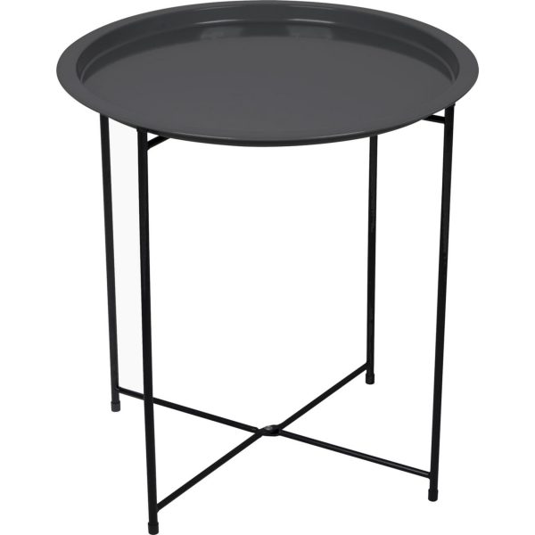 BO-CAMP Garten Beistelltisch Tablett Camping Klapp Tisch Grill BBQ Rund 46x50 cm