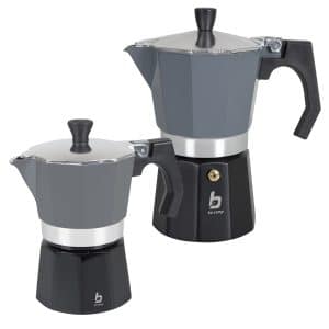 BO-CAMP Espressokocher Percolator - Kaffee Kocher Espresso Kanne Alu 2-6 Tassen Modell: 3 Tassen