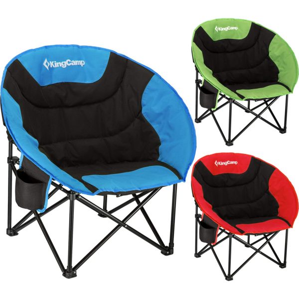 KINGCAMP MoonChair L Camping Klapp Stuhl Falt Sessel Garten Angel Outdoor 120 kg Farbe: Grün