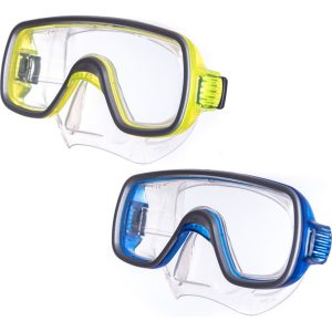 SALVAS Jugend Tauch Maske Geo Schnorchel Taucher Schwimm Brille Beschlag Silikon Farbe: gelb