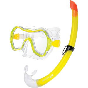 SALVAS Kinder Set Rainbow Tauchmaske + Schnorchel Taucher Maske Schwimm Brille