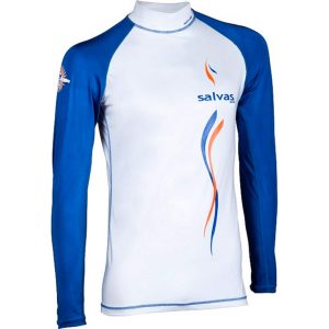 SALVAS Rash Guard Langarm Strand Bade Shirt Surf Top SUP Tauchen Lycra UV UPF50+ Größe: XS