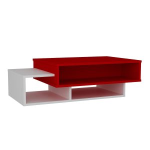Couchtisch Tab Weiß Rot