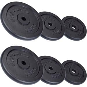 ScSPORTS Hantelscheibenset 60 kg Guss