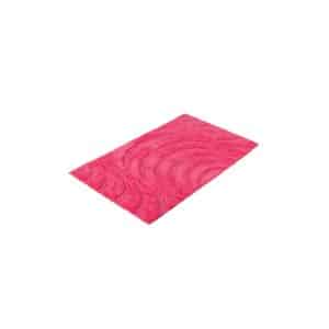 PANA® Badematte mit Wellenmuster • Duschvorleger • 100% Baumwolle Badteppich • Ökotex zertifiziert • waschbar • saugstark • Größe: 60x100cm • 6 verschiedene Farben... Fuchsia