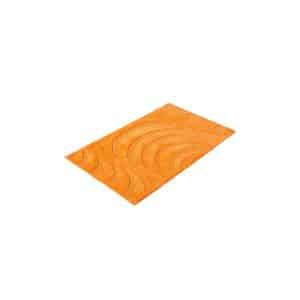 PANA® Badematte mit Wellenmuster • Duschvorleger • 100% Baumwolle Badteppich • Ökotex zertifiziert • waschbar • saugstark • Größe: 60x100cm • 6 verschiedene Farben... Orange