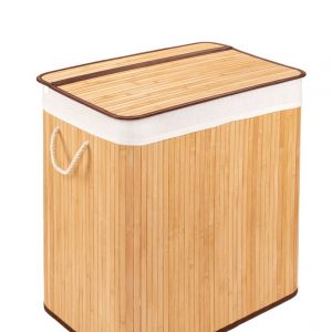 PANA®ECO Bambus Wäschekorb mit Deckel • Wäschebox Holz mit herausnehmbaren Wäschesack • Faltbarer Wäschesammler waschbar • Badezimmer Wäschetruhe • 100% Bambus • versch. Farben und Größen... Natur