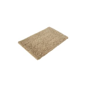 PANA® Malibu Mikrofaser Chenille Bad-Teppich • Badematte • Badvorleger 50 x 80 cm • Duschvorleger • Rutschfeste Rückseite • Ökotex zertifiziert... Beige