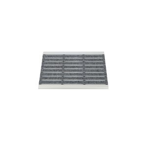 PANA® Aluminium Türmatte I Fußmatte Außen I Schmutzfangmatte I Fussabtreter mit Nadelfilzeinlagen I für den Aussenbereich I floor mat I Größe: ca. 39x60cm I verschiedene Farben... Hellgrau