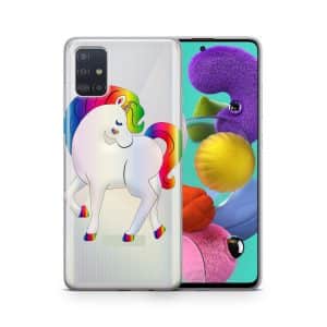 Schutzhülle für ZTE Blade A51 Motiv Handy Hülle Silikon Tasche Case Cover Neu... Buntes Einhorn