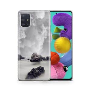 Schutzhülle für ZTE Blade A51 Motiv Handy Hülle Silikon Tasche Case Cover Neu... Felsen Wolken