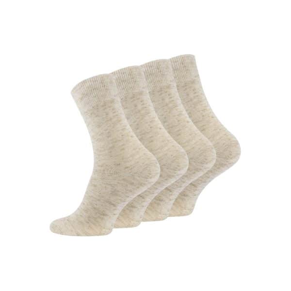 Cotton Prime® Leinen Socken "Natur" 8 Paar
