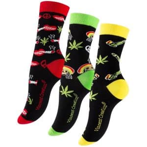 Vincent Creation® Rasta Weed Socken 3 Paar