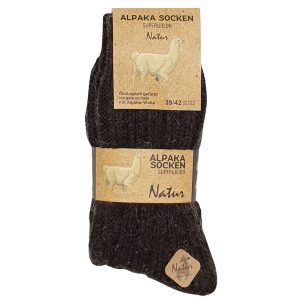 Cotton Prime® 4 Paar Woll-Stricksocken mit ALPAKA Unisex Alpakasocken