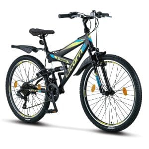 Licorne Bike Strong V Premium Mountainbike in 24 und 26 Zoll - Fahrrad für Jungen