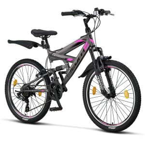 Licorne Bike Strong V Premium Mountainbike in 24 und 26 Zoll - Fahrrad für Jungen