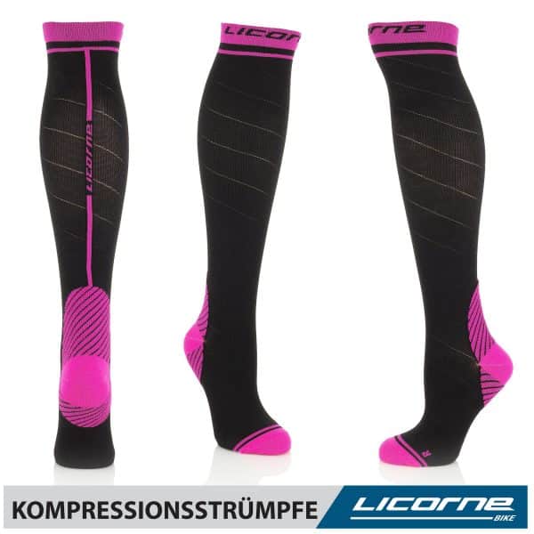 Licorne Kompressions-Thrombose-Stütz-Strümpfe Damen und Herren Compression Socks für Sport Flug Laufen Reisen... 39-42