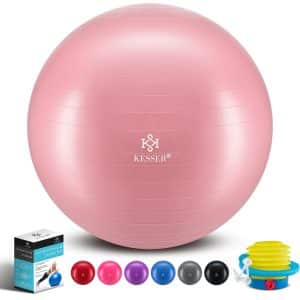 KESSER® Gymnastikball mit Luftpumpe Pumpe - Dicker Yogaball BPA-Frei   Sitzball Büro Anti-Burst... Rosé Gold