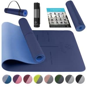 KESSER® Gymnastikmatte mit Tragegurt rutschfest TPE Yogamatte Gepolstert & rutschfest Fitnessmatte