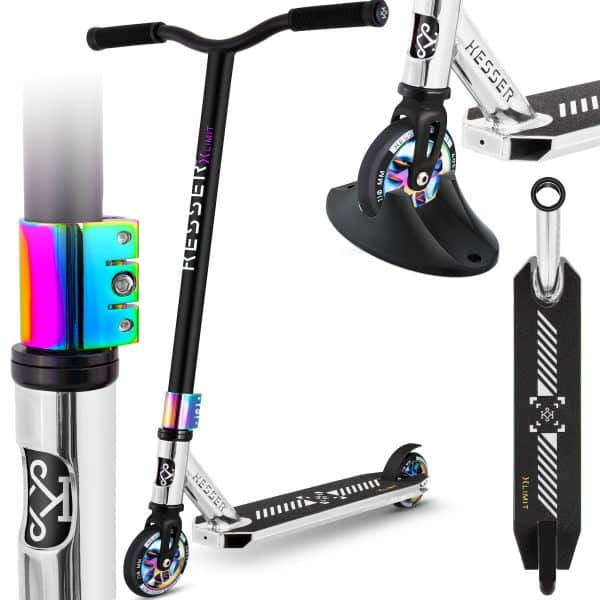 KESSER® Stunt Scooter X-Limit-Pro 360° Lenkung Funscooter Stuntscooter mit Ständer ABEC 9 Kugellagern