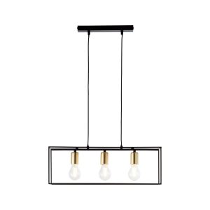 BRILLIANT Lampe Arica Pendelleuchte 3flg schwarz/messing   3x A60