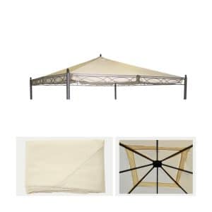 Ersatzbezug für Dach Pergola Pavillon Calpe 4x4m ~ creme