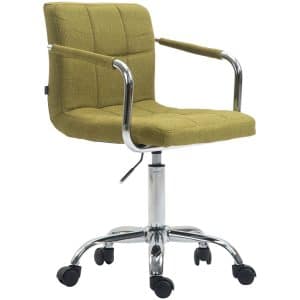 CLP Bürostuhl LUCY V2 mit Stoffbezug I Schreibtischstuhl mit hochwertiger Polsterung I Höhenverstellbarer Bürosessel mit Leichtlaufrollen... grün