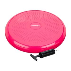 relaxdays 1 x Balance Kissen mit Luftpumpe pink