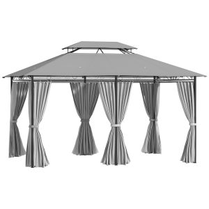 Outsunny Gartenpavillon mit Seitenwände 4 x 3 x 2