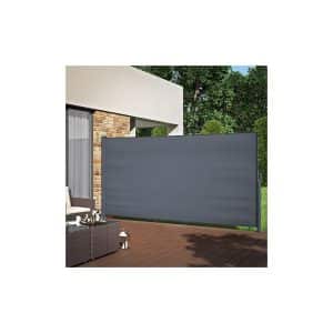 ALU Seitenmarkise Sichtschutz 180x350cm Sonnenschutz Seitenrollo Markise 280g/m²