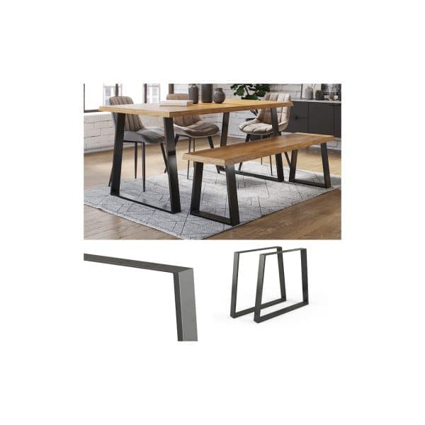 Vicco Loft Tischkufen Trapez 72cm Tischbeine DIY Tischgestell Esstisch Möbelfüße