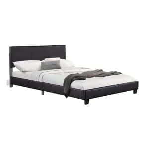 Juskys Polsterbett Bolonia 180x200 cm - Bett mit Lattenrost – Doppelbett schwarz