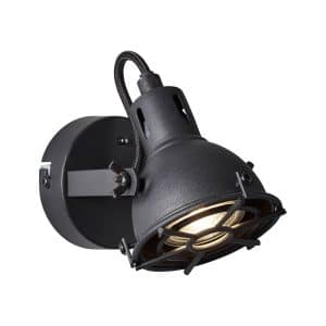BRILLIANT Lampe Jesper LED Wandspot schwarz korund   1x LED-PAR51