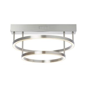 BRILLIANT Lampe Tunar LED Deckenleuchte 2flg rund nickel   1x 30W LED integriert