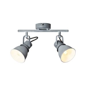 BRILLIANT Lampe Bogart Spotrohr 2flg grau Beton   2x D45