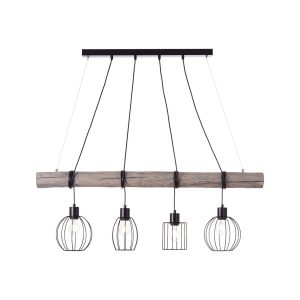 Brilliant   Karlen LED Pendelleuchte 4flg grau/schwarz   4x A60