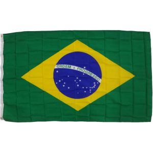 XXL Flagge Brasilien 250 x 150 cm Fahne mit 3 Ösen 100g/m² Stoffgewicht