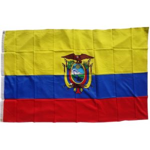 XXL Flagge Ecuador 250 x 150 cm Fahne mit 3 Ösen 100g/m² Stoffgewicht