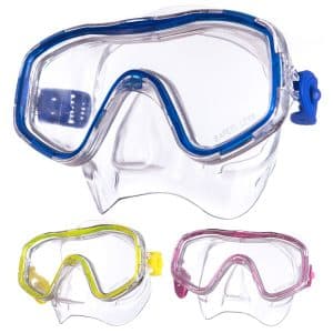 SALVAS Kinder Tauchmaske Easy Schnorchel Taucher Schwimm Brille Maske Mit Nase Farbe: gelb